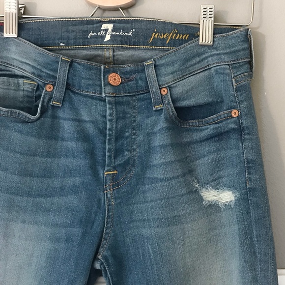 7 For All Mankind Denim - 7 For All Mankind Josefina High Distressed Jeans